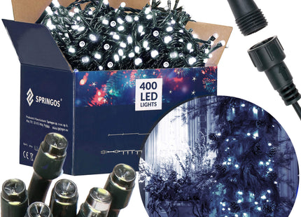 Kerstboomverlichting | Met 400 LED Lampjes | 24 M | Koud Wit