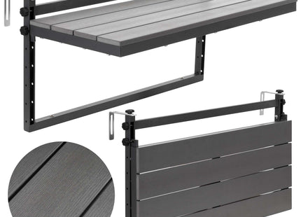 Balkontafel - Opvouwbaar - Verstelbaar - 80x37 cm - 20 KG