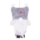 Kerstkabouter - Kersthanger - Kerstdwerg - Kerstversiering - Grijs - 8 cm