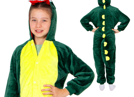 Onesie Draak | Kinderen | Maat 120/130 | Groen
