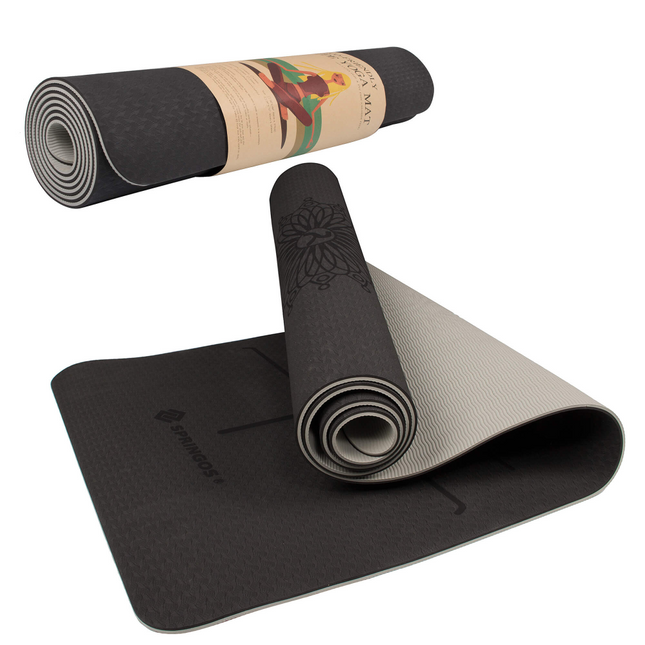 Yoga Mat | Extra Dik (6 mm) | Zwart/Grijs