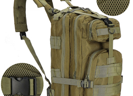 Rugzak | Backpack | Wandelrugzak | Tactical Backpack | 38 Liter | Camouflage | Groen/Bruin/Beige