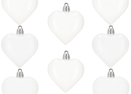 Kersthanger | Kerstbal | Hartjes | 6 Stuks | 7 cm