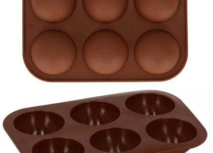 Siliconen Bakvormen | Bakvorm | Koekjes vormen | 6 Holtes | Bruin