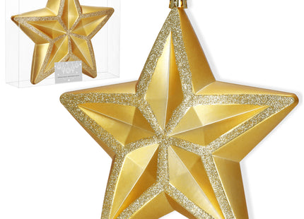 Kersthanger | Kerstster | Goud | Glitters | 15 cm