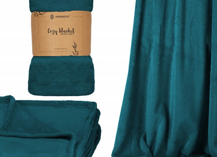 Fleece deken | 70 x 160 cm | Donker Turquoise