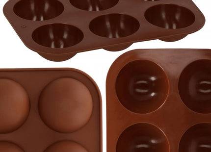 Siliconen Bakvormen | Bakvorm | Koekjes vormen | 6 Holtes | Bruin