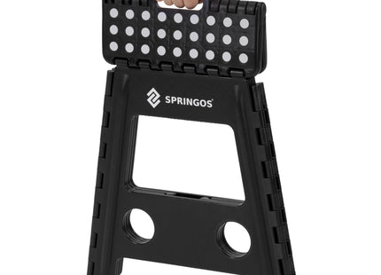 Vouwkruk - Inklapbaar - Platform - Multifunctioneel - Tot 150 Kg - 39 Cm - Zwart