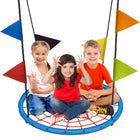 Nestschommel | Schommel Kinderen | Kinderschommel | Maximale Belasting 200 kg | Inclusief Vlaggetjes | Blauw/Rood