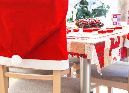 Stoelhoes Kerst | 1 Stuk | Rood/Wit
