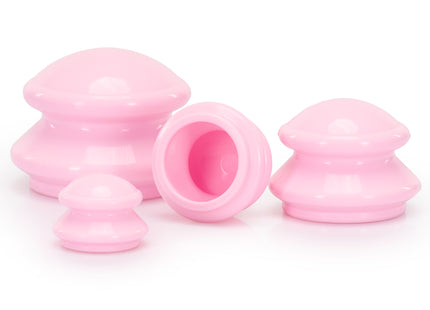 Actiget® Cellulitis Cups - Cellulitis Cupping - Cupping Set - Cupping Massage - Voor Gezicht, Armen en Benen - Vacuüm - Roze - 4 Stuks
