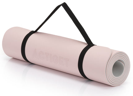 Actiget® Yogamat - Extra Dik - Inclusief Draagriem - 183 x 61 x 0.6 CM - Roze - TPE