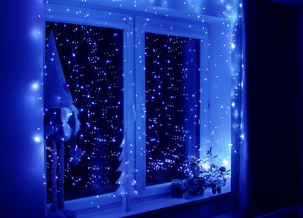 Lichtgordijn | IJspegel Verlichting | Inclusief USB En Afstandsbediening | 300 LED | Blauw