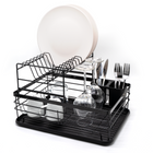 Muntel® Afdruiprek - Afwasrek - Afwassen - Lekbak - Multifunctioneel - Ruimtebesparend - Zwart
