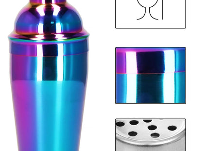 Cocktail Set | 8-Delige Cocktail Shaker Set | RVS | Regenboog