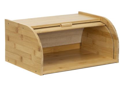 Broodtrommel Voor Op Het Aanrecht - Broodmand - Bamboe Deksel - Naturel- 38 X 28 X 18 CM