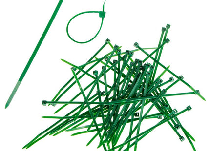 Kabelbinders | Tie Wraps | Tyraps | Tie Rips | 100 x 2.5 mm | 100 Stuks | Groen