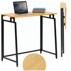 Bureau – Werkbureau – Computer Bureau – Bureautafel – Opklapbaar – 80 X 75 X 40 CM – 30 Kg - industriële - Zwart/Bruin