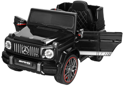 Elektrische Mercedes AMG G63 - Elektrische Auto - 12 V Accu - AUX - Aangedreven - Afstandsbediening - Kunststof - Metaal - Zwart - Rood