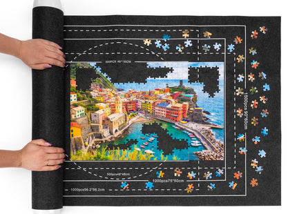 Puzzeltafel - Onderlegger - Opvouwbaar - 100 Stukjes - Oprolbaar- Polyester  - 360° - 114x67 cm