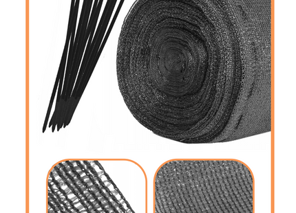 Zichtbreeknet | Zichtdoek | Privacynet | Schaduwdoek | Rol 1,2 x 25 m | 90 % Schaduw | 140g/m² | Antraciet