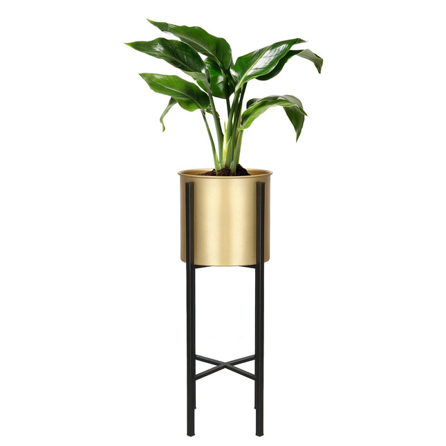 Staande Plantenbak | Plantenbakken | Metaal Zwart/Goud | 44 cm