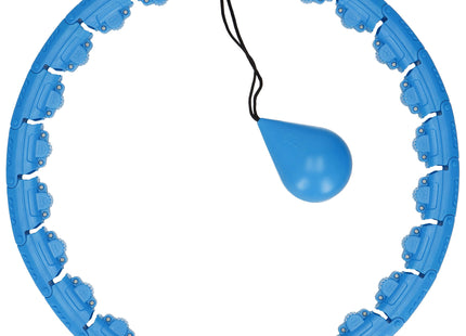 Hoelahoep - Hoepel - Fitness - Verstelbaar - Cardiotraining - Massage - Blauw