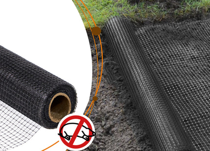 Mollengaas | Mollenbestrijding | Mollennetten | 1x 25 m | 30g/m2 | Zwart