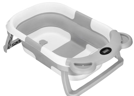 Opvouwbaar Baby Bad - Opvouwbaar - Draagbaar - Met Stop - Thermometer - Tot 12 Maanden - 27,5 L - Wit - Grijs - 79 x 49 x 22 cm