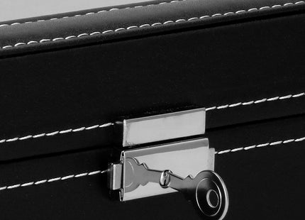 Horlogedoos - Horlogebox - Horlogeopberger - Suède - Zwart - Grijs - 6 Horloges