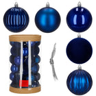 Kerstballen | 36 Stuks | 6,5 cm | Marineblauw