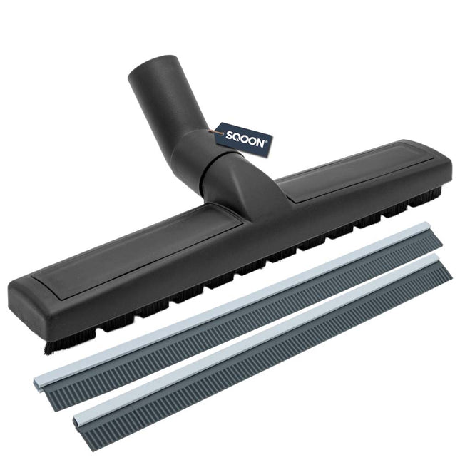 SQOON® Harde Vloerenborstel – 36 mm – 36 cm Breed – Nat & Droog – Met Wieltjes