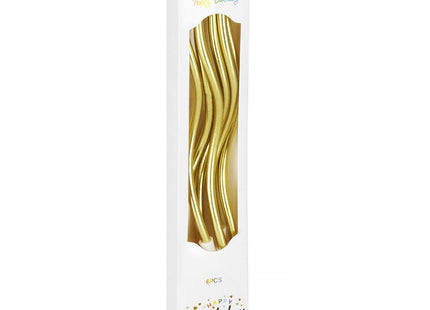 Taartkaarsjes | Verjaardagskaarsjes | 6 Stuks | 11.5 cm | Goud