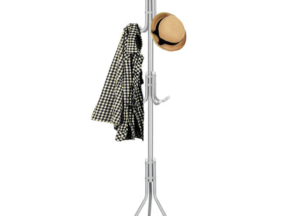 Staande Kapstok | Metaal | 12 Haken | Zilveren | 173 cm