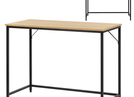 Bureau – Werkbureau – Computer Bureau – Bureautafel – 100 x 50 x 76 cm – 50 Kg - industriële - Zwart/Naturel