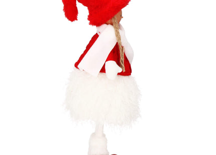 Kerstdame - Kerstversiering - Rode Kabouter - 50 cm