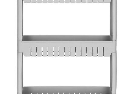 Keukentrolley | Keukentrolley Op Wieltjes | Badkamer Trolley | Opbergrek | 3 Niveaus | 70 x 54 x 12.5 cm | Grijs