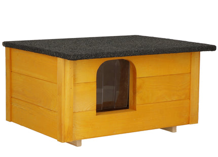 Kattenhuis - Voor Buiten - Geïsoleerd - 56 x 46 x 30 cm - Nog Te Schilderen