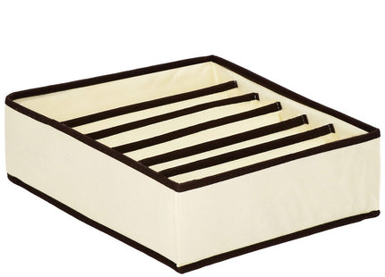 Lade Organizer | 7 Vakken | Crème/Zwart | 30 x 30 cm