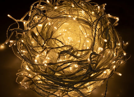 IJspegel Verlichting | 20 m + 2.5 m Snoer | Inclusief Afstandsbediening | 500 LED | Warm Wit | Koppelbaar