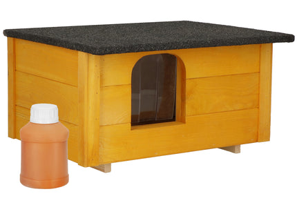 Kattenhuis - Voor Buiten - Geïsoleerd - 56 x 46 x 30 cm - Nog Te Schilderen