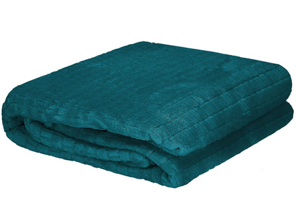 Plaid | Sprei | Bankdeken | Deken | 170 x 210 cm | Pluche  | Zee