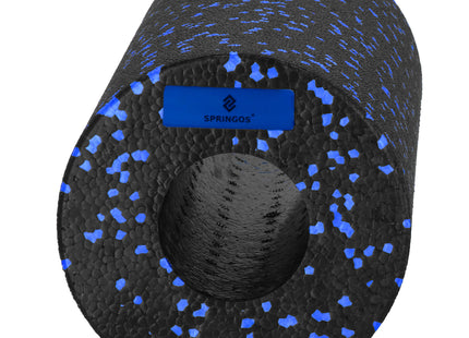 Massageset | Foamroller | Massagebal | Hoes | Blauw/Zwart