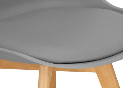 Eetkamerstoel - Gestoffeerd - Grijs - 82 x 44,5 x 41 CM