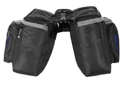 Fietstas - Dubbel - Opbergen - Zwart/Blauw - 15 L