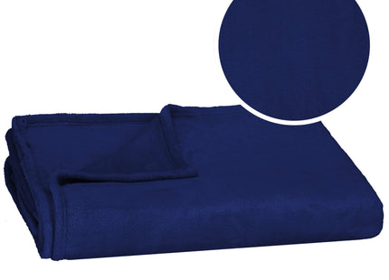 Plaid | Sprei | Bankdeken | Deken | 150 x 200 cm | Pluche | Marineblauw