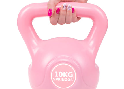 PVC Kettle Bell | Kettlebell | Roze | 10 kg