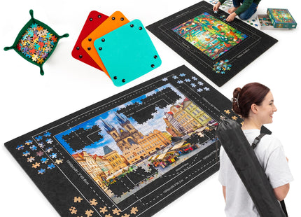 Puzzeltafel - Onderlegger - Opvouwbaar - 100 Stukjes - Oprolbaar- Polyester  - 360° - 114x67 cm