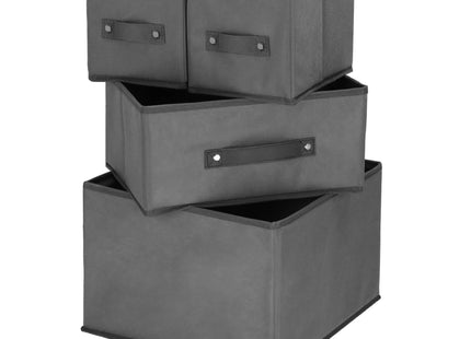 Organizer - Kledingkast - 4 Containers - DonkerGrijs - Linnen