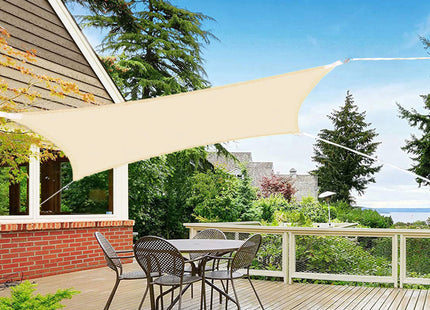Schaduwdoek | Zonnezeil | Rechthoekig | 3 x 2 m | 90% Schaduw | Crème | 160 g/m2